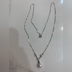 pearl & diamond necklace